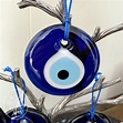 Evil eye amulet talisman blue glass handmade | Etsy
