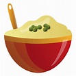Mashed potatoes bowl illustration - Transparent PNG & SVG vector file