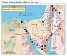 Mapa Êxodo de Israel do Egito e entrada em Canaã - Escola Educação