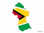 Guyana Mapa Y Bandera Infographic Ejemplo Detallado Del Vector Images