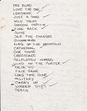 Crosby, Stills & Nash – Graham Nash Handwritten CSN Setlist