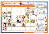 ♥Algo Tão Doce Educação♥: Calendário Datas Comemorativas Dezembro