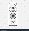Tv Remote Control Outline Flat Vector 스톡 벡터(로열티 프리) 500342320 ...