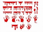 Huellas de manos sangrientas bordes de goteo SVG PNG DXF - Etsy México