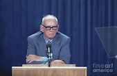 Alf Landon At Press Conference by Bettmann