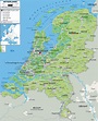 Carte pays-bas - pays-bas sur la carte (Europe de l'Ouest - Europe)