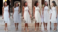 REINA LETIZIA ORTIZ estrena vestido blanco de HUGO BOSS para el posado ...