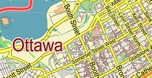 Ottawa Canada Map Vector City Plan Low Detailed (for small print size ...