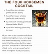 THE FOUR HORSEMEN COCKTAIL | Alcohol drink recipes, Drink specials ...