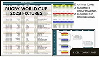 2023 Rugby World Cup Schedule and Scoresheet » Excel Templates