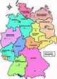 Landkarte Deutschland (politische Karte/Bundesländer) : Weltkarte.com ...