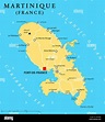 Mapa De Martinica Fotos e Imágenes de stock - Alamy