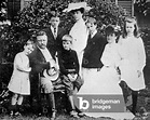 President Theodore Roosevelt with his wife and family, 1903 (b/w photo ...