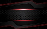 Diseño de diseño de marco negro rojo metálico abstracto | Vector Premium