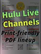 Printable Hulu Live TV Channels Lineup 2021 | TV CHANNEL GUIDES | Free ...