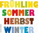 4 Jahreszeiten bunt- Frühling, Sommer, Herbst, Winter - Vektor Stock ...
