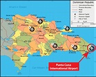 Map Dominican Republic Airports | Map of Atlantic Ocean Area