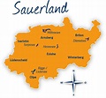 Karte vom Sauerland mit Seen | Sauerland, Reiseführer, Reisen