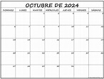 octubre de 2024 calendario gratis | Calendario octubre
