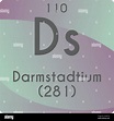 DS Darmstadtium elemento químico diagrama de ilustración vectorial, con ...