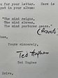 Ted Hughes - Signed Letter - with connections to Sylvia Plath