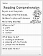 Reading For First Graders Worksheets