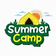 Summer Camp vector design template. Kids summer camp vector logo design ...