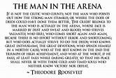 The Man in the Arena Poster Teddy Roosevelt Poster - Etsy