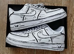 Custom Nike Air Force 1 Anime Sneakers Cartoon hand Painted - Etsy Denmark