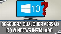 Como saber a versão do Windows 10 instalada - YouTube