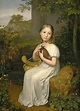Portrait of Countess Louise Bose as a Child Painting by August von der ...