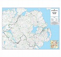 Northern Ireland Road Map - Wall Map of Northern Ireland