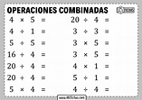 Fichas de operaciones combinadas para imprimir - ABC Fichas
