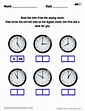 Clock Worksheets - Telling Time to the Hour clock teach time to hour ...