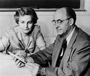 The Italian physicist Enrico Fermi sitting with his wife Laura Capon in ...