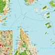 Oslo Norwegen Karte / Stadtplan Von Oslo Detaillierte Gedruckte Karten ...