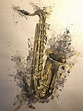 Saxophone, Aquarell, Sketch, A3, Zeichnung, Art, Kunst, Japan, Free ...