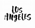 Los Angeles. Hand Written City Name. Typography Design. Modern Brush ...