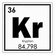 Krypton Chemical Element Periodic Table Science Symbol Photo Background ...
