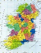 Большая административная карта Ирландии с крупными городами | Ирландия ...