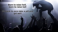 Born to Raise Hell Motörhead|Song Video and Lyrics|Rock song - YouTube