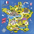 Tourist map of France: tourist attractions and monuments of France