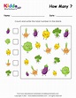 Free Printable Counting Vegetables Worksheet - kiddoworksheets