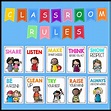 10Pcs Classroom Rules A4 Educational Posters Classroom Decoration ...