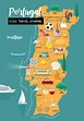 Tourist map of Portugal: tourist attractions and monuments of Portugal
