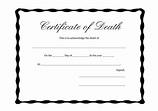 Awesome Make A Fake Death Certificate - Porter