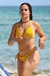 Camila Cabello in a Yellow Bikini on the Beach in Miami 09/20/2021 ...