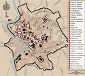 Roma antica-mappa della città - Antichi della città di Roma, layout di ...