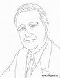 Dibujos para colorear presidente franklin d. roosevelt - es.hellokids.com