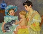 Children Playing with a Cat, 1908 Painting by Mary Cassatt - Pixels Merch